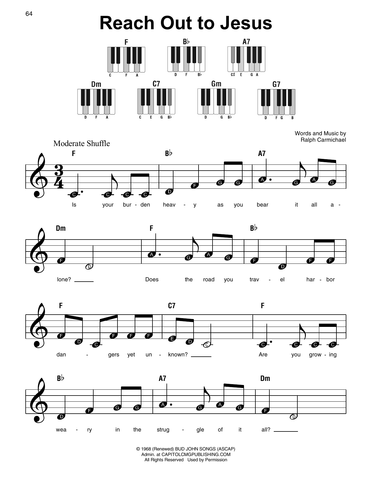Elvis Presley Reach Out To Jesus Sheet Music Notes & Chords for Super Easy Piano - Download or Print PDF