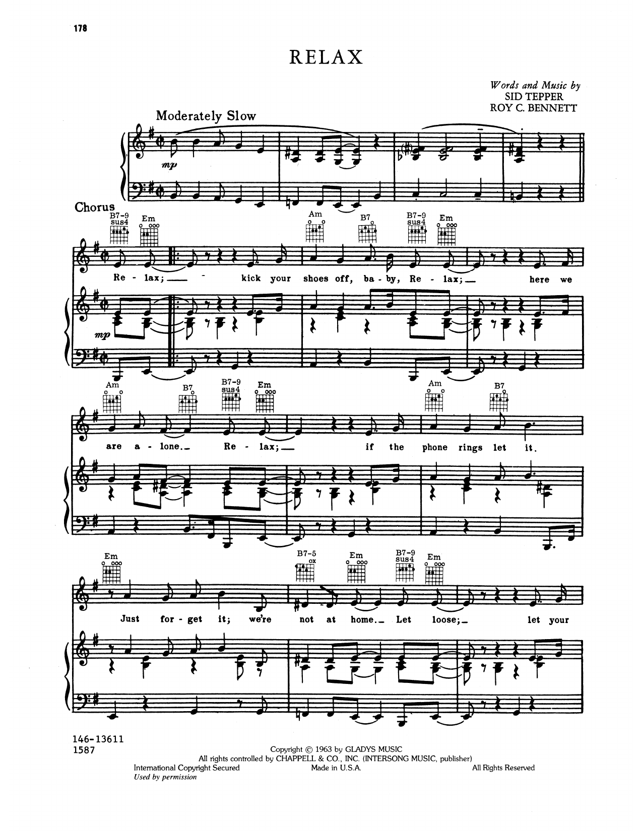 Elvis Presley Relax Sheet Music Notes & Chords for Piano, Vocal & Guitar Chords (Right-Hand Melody) - Download or Print PDF Elvis Presley Relax Sheet Music Notes & Chords for Piano, Vocal & Guitar Chords (Right-Hand Melody) - Download or Print PDF