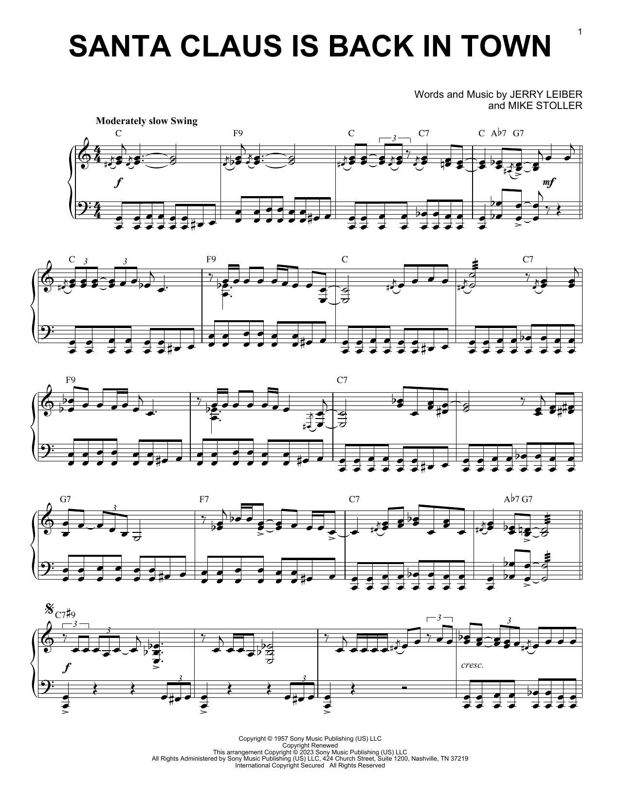 Elvis Presley Santa Claus Is Back In Town [Boogie Woogie version] (arr. Brent Edstrom) Sheet Music Notes & Chords for Piano Solo - Download or Print PDF