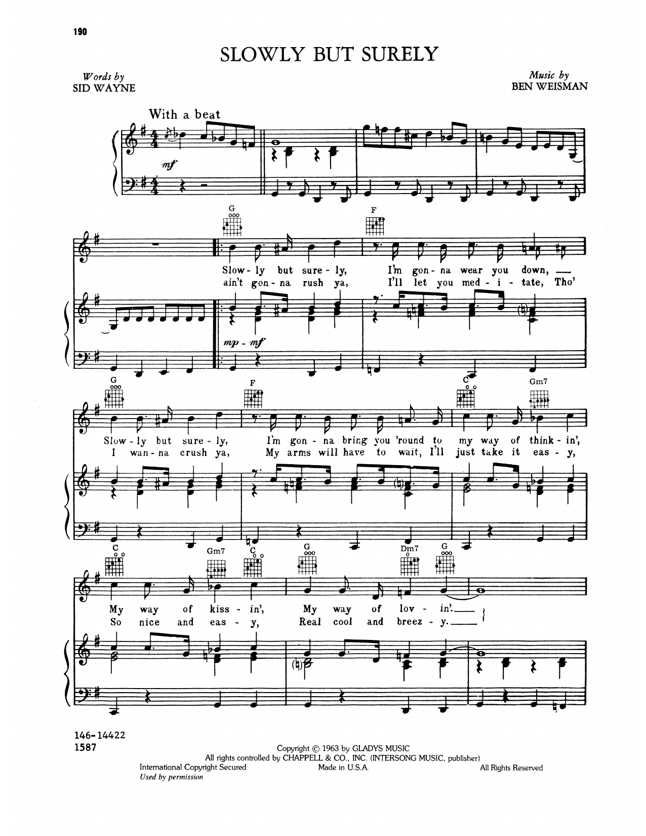 Elvis Presley Slowly But Surely Sheet Music Notes & Chords for Piano, Vocal & Guitar Chords (Right-Hand Melody) - Download or Print PDF Elvis Presley Slowly But Surely Sheet Music Notes & Chords for Piano, Vocal & Guitar Chords (Right-Hand Melody) - Download or Print PDF