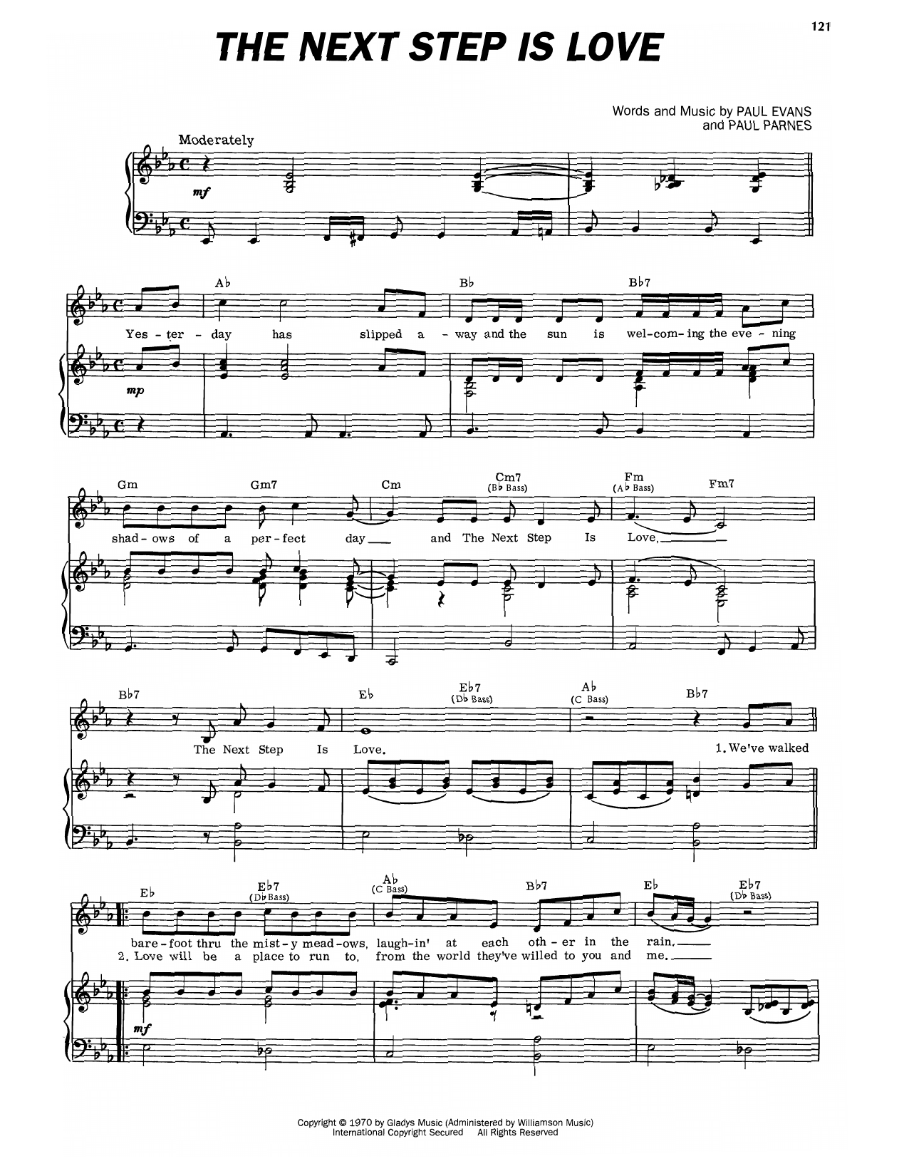Elvis Presley The Next Step Is Love Sheet Music Notes & Chords for Piano, Vocal & Guitar Chords (Right-Hand Melody) - Download or Print PDF Elvis Presley The Next Step Is Love Sheet Music Notes & Chords for Piano, Vocal & Guitar Chords (Right-Hand Melody) - Download or Print PDF