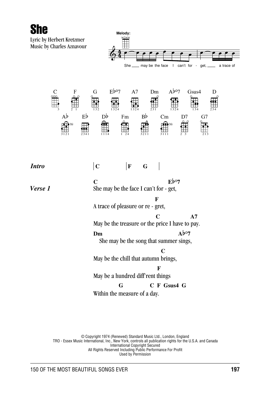 Preview Elvis Costello She Pop sheet music, notes and chords for Piano, Vocal & Guitar (Right-Hand Melody), SKU: 36351 She sheet music