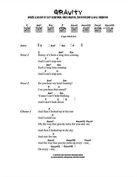 Embrace Gravity Sheet Music Notes & Chords for Piano, Vocal & Guitar - Download or Print PDF