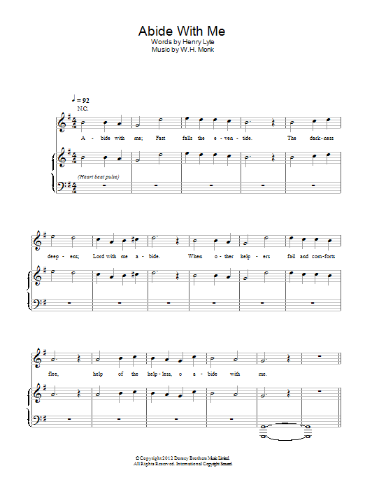 Emeli Sande Abide With Me Sheet Music Notes & Chords for Piano & Vocal - Download or Print PDF