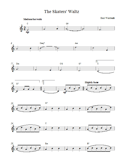 Emil Waldteufel The Skaters (Waltz) Sheet Music Notes & Chords for Violin - Download or Print PDF