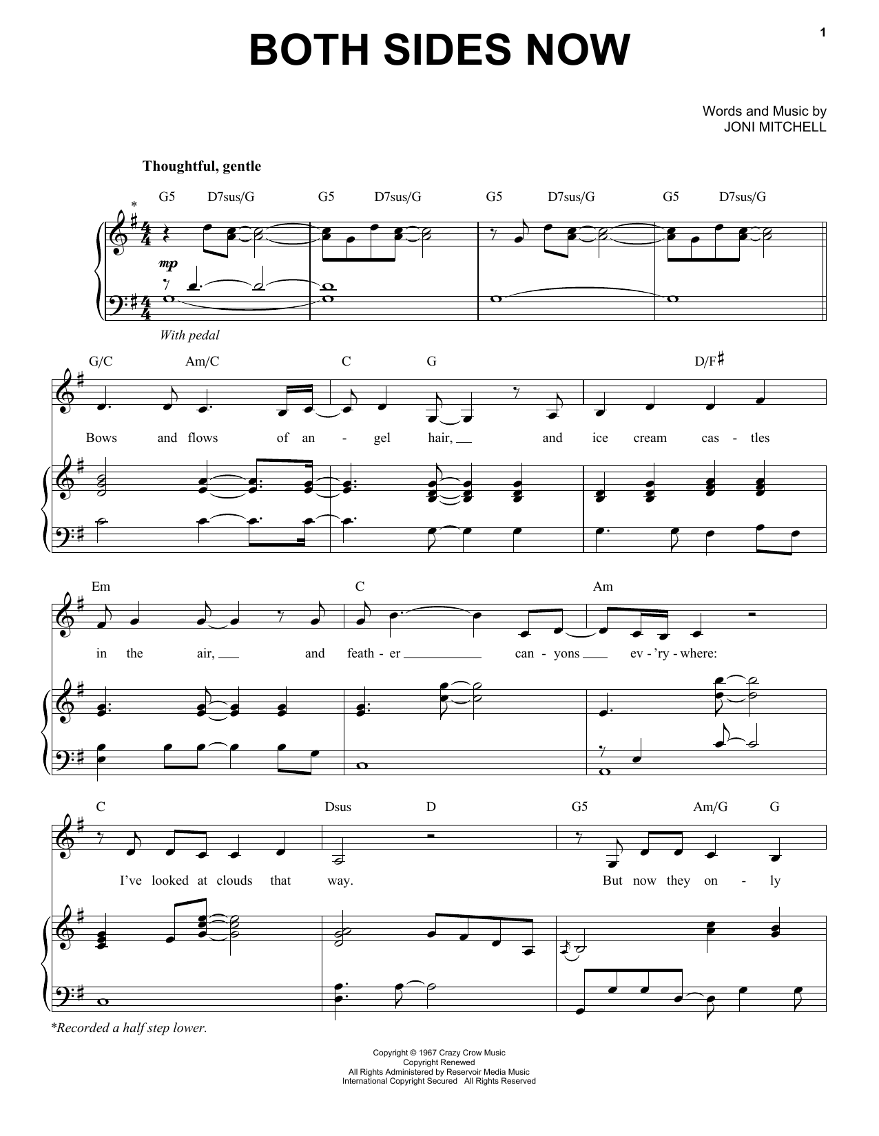 Emilia Clarke "Both Sides Now (from CODA)" Sheet Music Notes Download