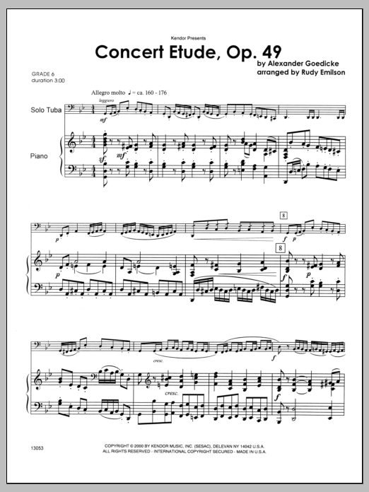 Concert Etude, Op. 49 - Piano sheet music