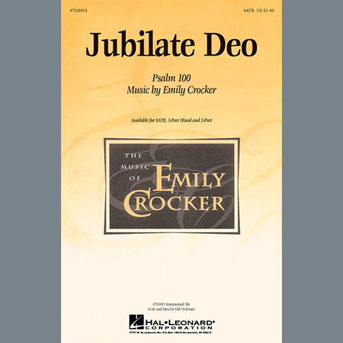 Emily Crocker, Jubilate Deo, 3-Part Mixed Choir