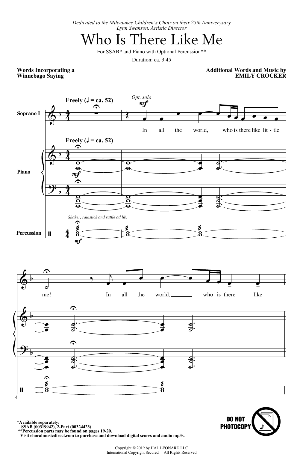 Emily Crocker Who Is There Like Me Sheet Music Notes & Chords for 2-Part Choir - Download or Print PDF