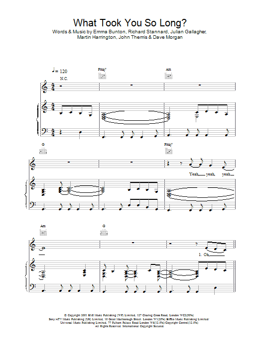 Emma Bunton What Took You So Long? Sheet Music Notes & Chords for Alto Saxophone - Download or Print PDF