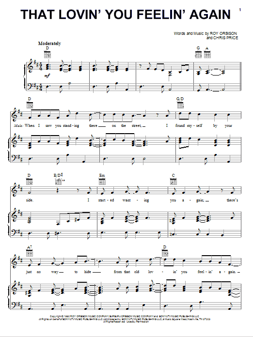 Emmylou Harris That Lovin' You Feelin' Again Sheet Music Notes & Chords for Piano, Vocal & Guitar (Right-Hand Melody) - Download or Print PDF