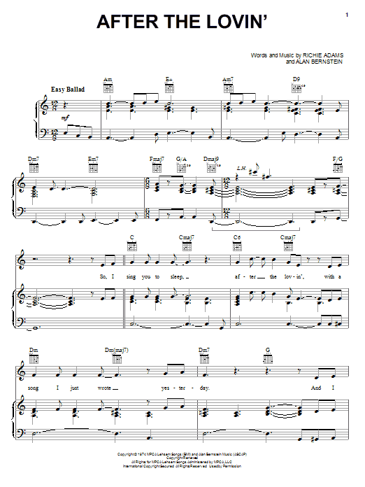 Engelbert Humperdinck After The Lovin' Sheet Music Notes & Chords for Melody Line, Lyrics & Chords - Download or Print PDF