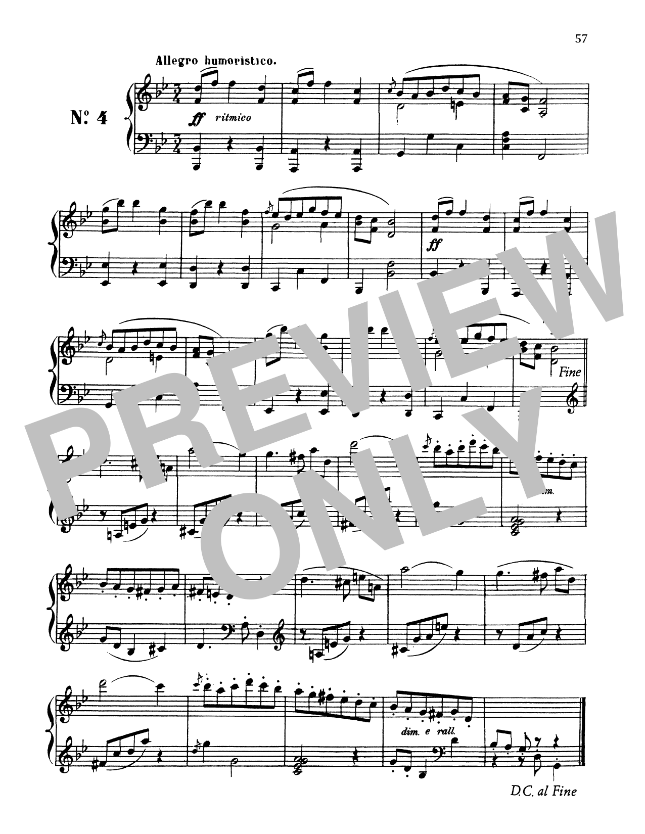 Enrique Granados Allegro Humoristico Sheet Music Notes & Chords for Piano - Download or Print PDF