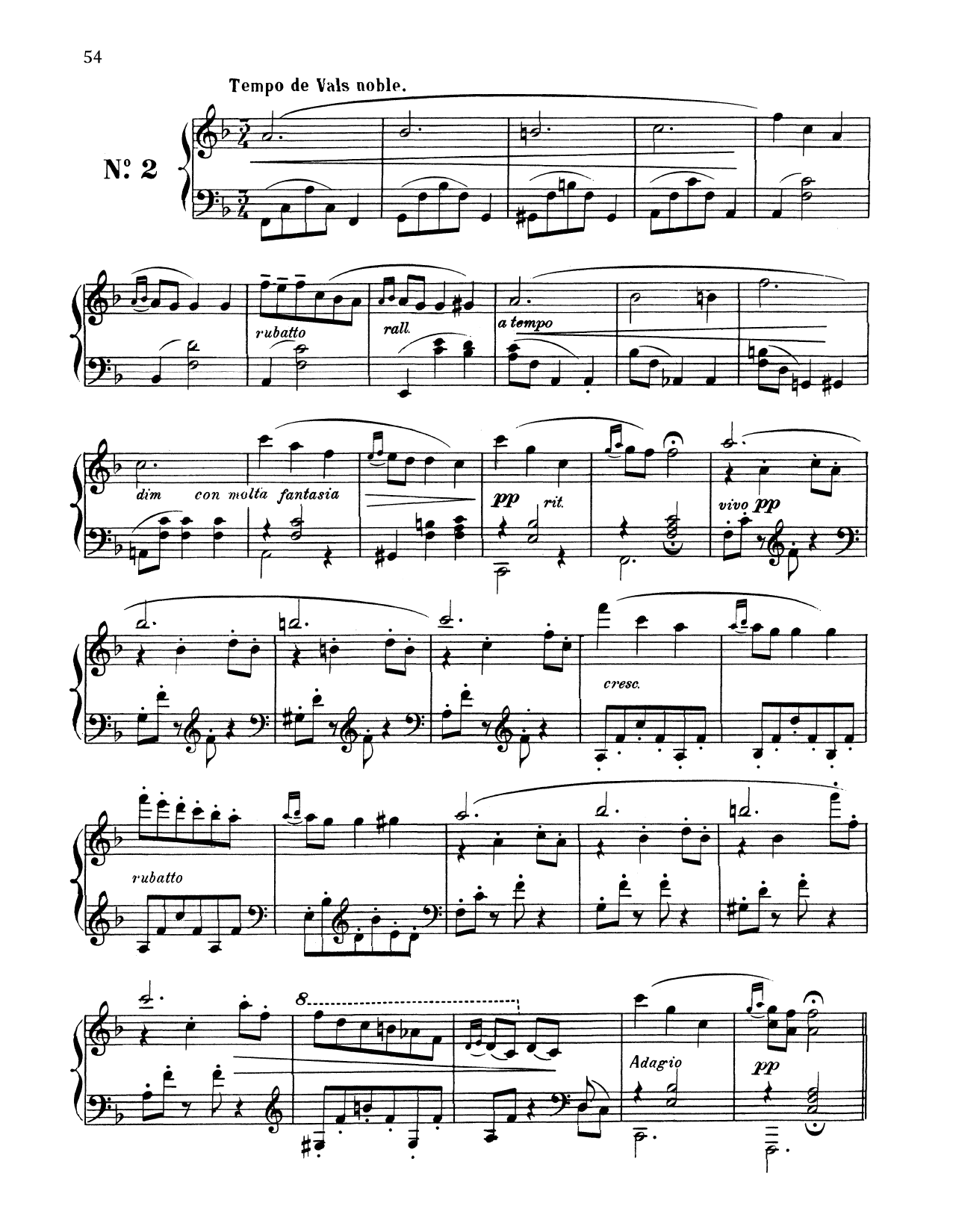 Enrique Granados Tempo De Vals Noble Sheet Music Notes & Chords for Piano - Download or Print PDF