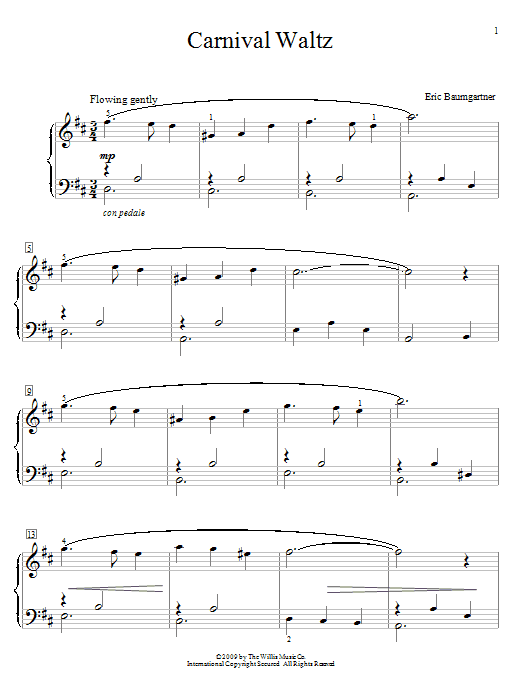 Eric Baumgartner Carnival Waltz Sheet Music Notes & Chords for Educational Piano - Download or Print PDF