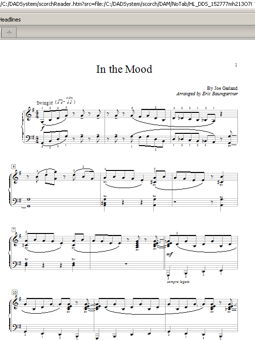 Eric Baumgartner In The Mood Sheet Music Notes & Chords for Educational Piano - Download or Print PDF