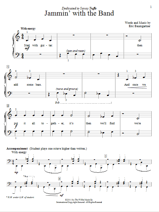 Eric Baumgartner Jammin' With The Band Sheet Music Notes & Chords for Educational Piano - Download or Print PDF