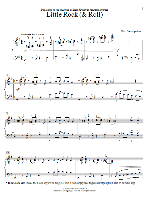 Eric Baumgartner Little Rock ('N' Roll) Sheet Music Notes & Chords for Educational Piano - Download or Print PDF