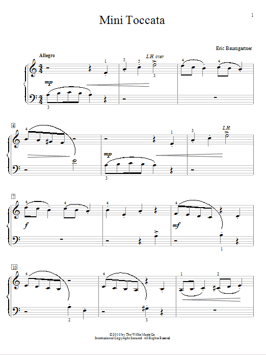 Eric Baumgartner Mini Toccata Sheet Music Notes & Chords for Educational Piano - Download or Print PDF Eric Baumgartner Mini Toccata Sheet Music Notes & Chords for Educational Piano - Download or Print PDF