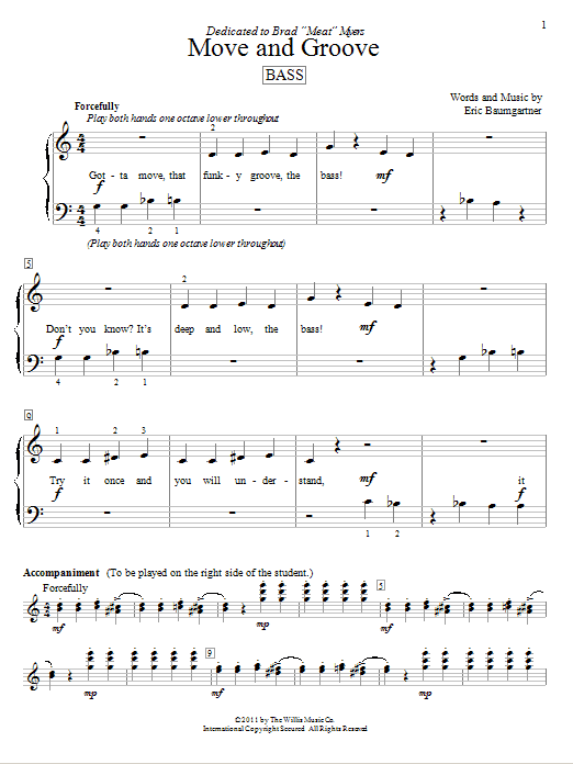Eric Baumgartner Move And Groove (Bass) Sheet Music Notes & Chords for Educational Piano - Download or Print PDF