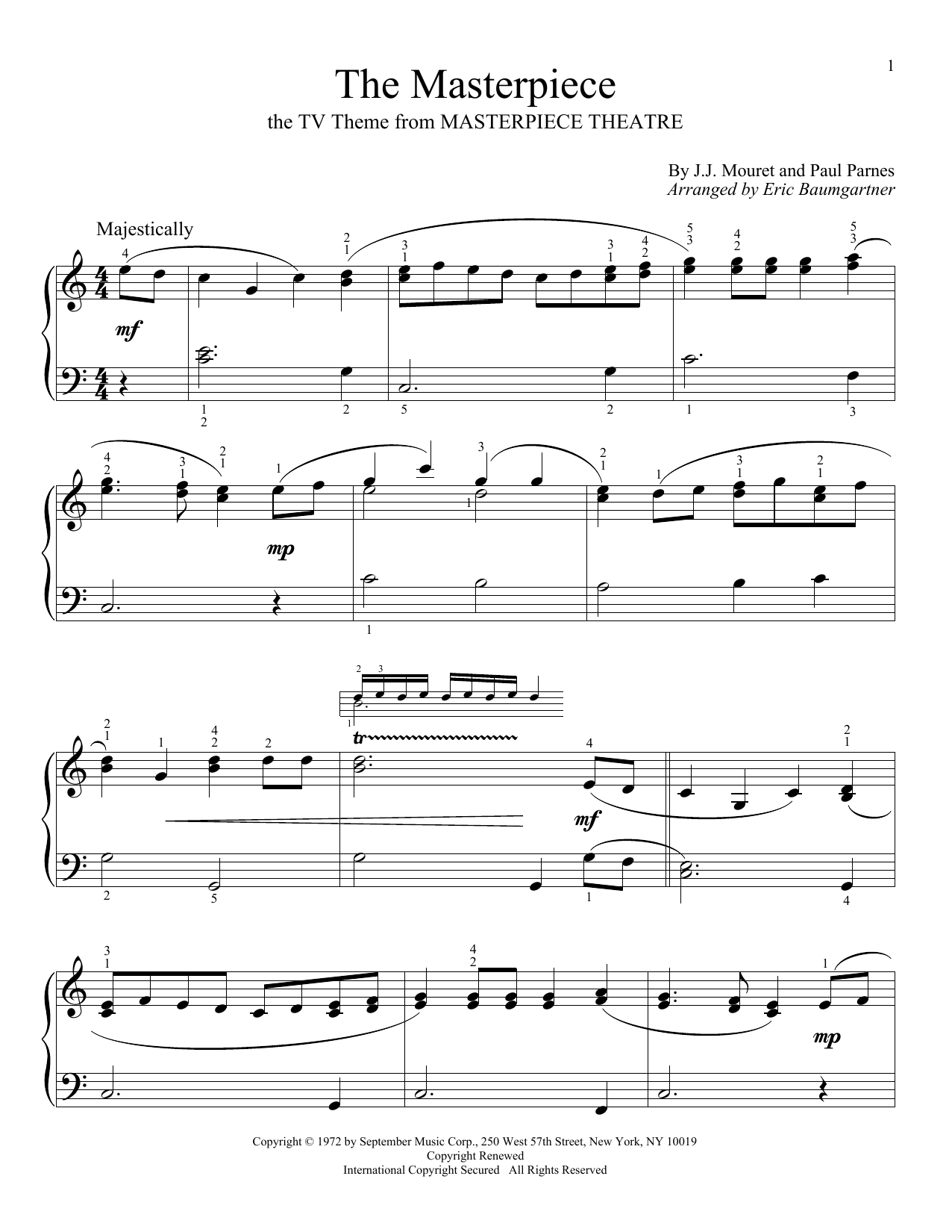 Eric Baumgartner The Masterpiece Sheet Music Notes & Chords for Educational Piano - Download or Print PDF Eric Baumgartner The Masterpiece Sheet Music Notes & Chords for Educational Piano - Download or Print PDF