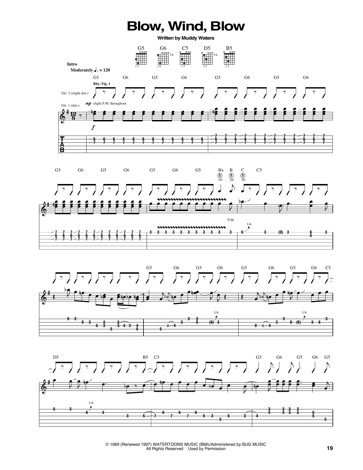 Eric Clapton Blow, Wind, Blow Sheet Music Notes & Chords for Guitar Tab - Download or Print PDF