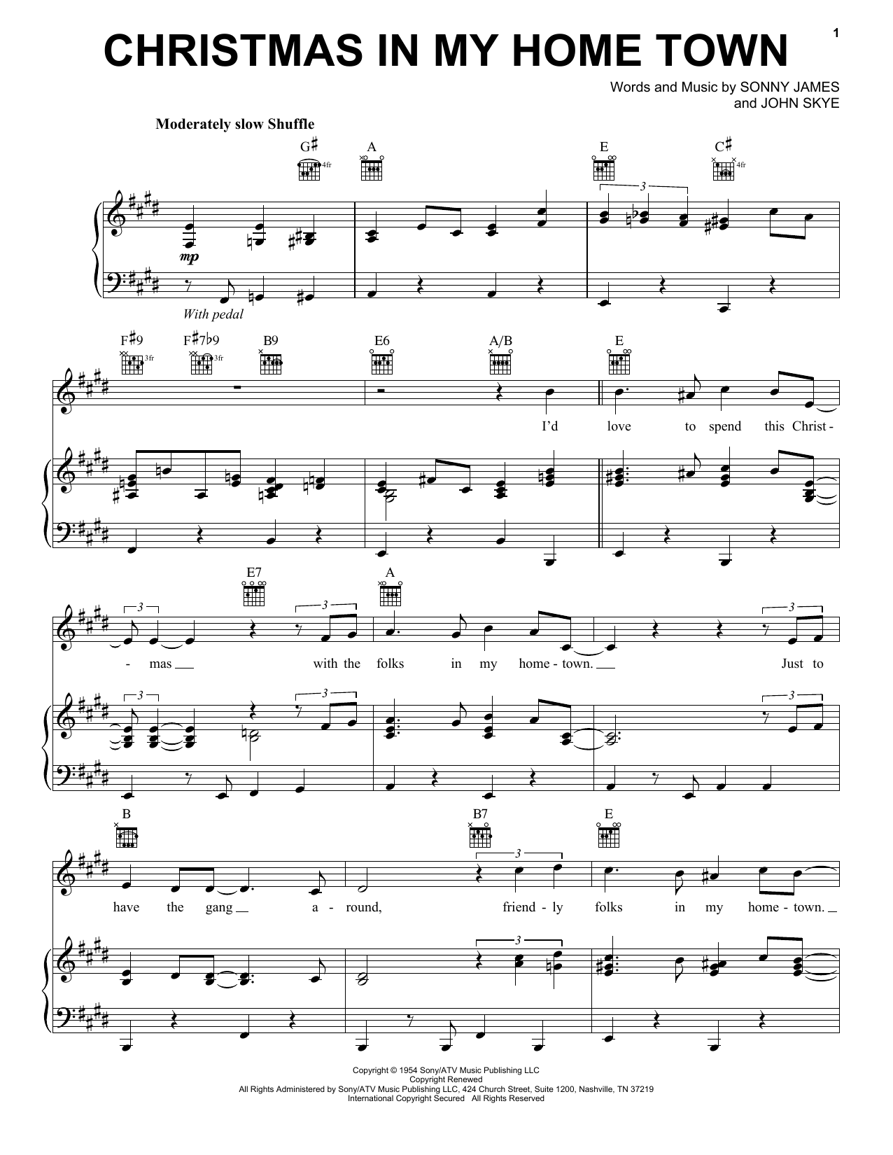 Eric Clapton Christmas In My Home Town Sheet Music Notes & Chords for Piano, Vocal & Guitar (Right-Hand Melody) - Download or Print PDF