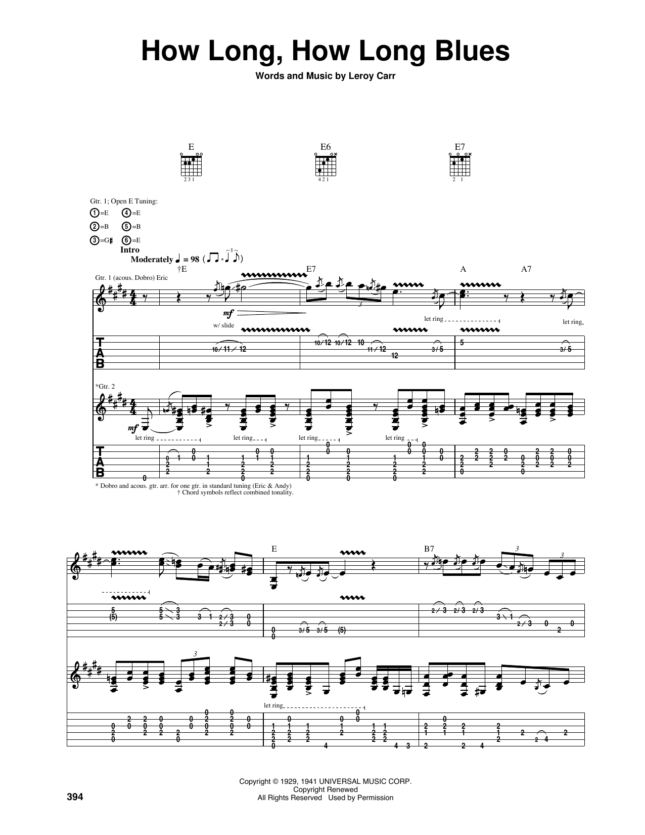 Eric Clapton How Long Blues (How Long, How Long Blues) Sheet Music Notes & Chords for Guitar Tab - Download or Print PDF Eric Clapton How Long Blues (How Long, How Long Blues) Sheet Music Notes & Chords for Guitar Tab - Download or Print PDF