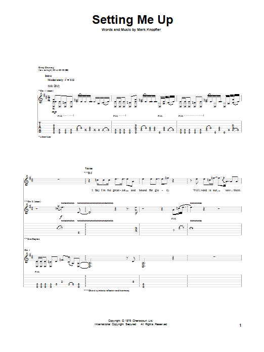 Eric Clapton Setting Me Up Sheet Music Notes & Chords for Guitar Tab - Download or Print PDF