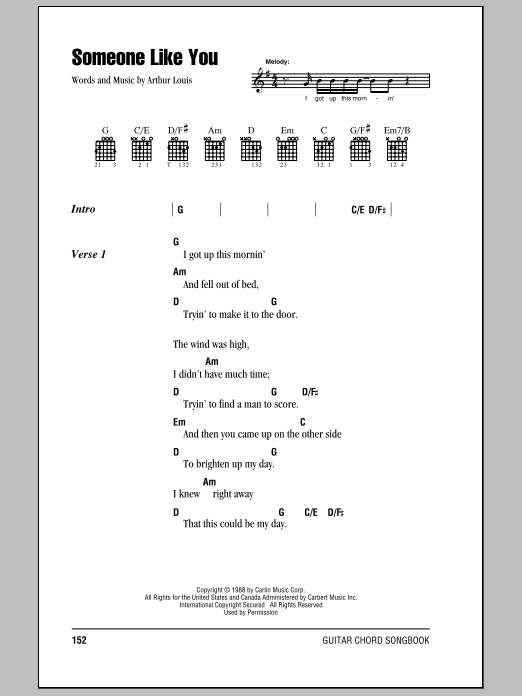 Eric Clapton Someone Like You Sheet Music Notes & Chords for Lyrics & Chords - Download or Print PDF