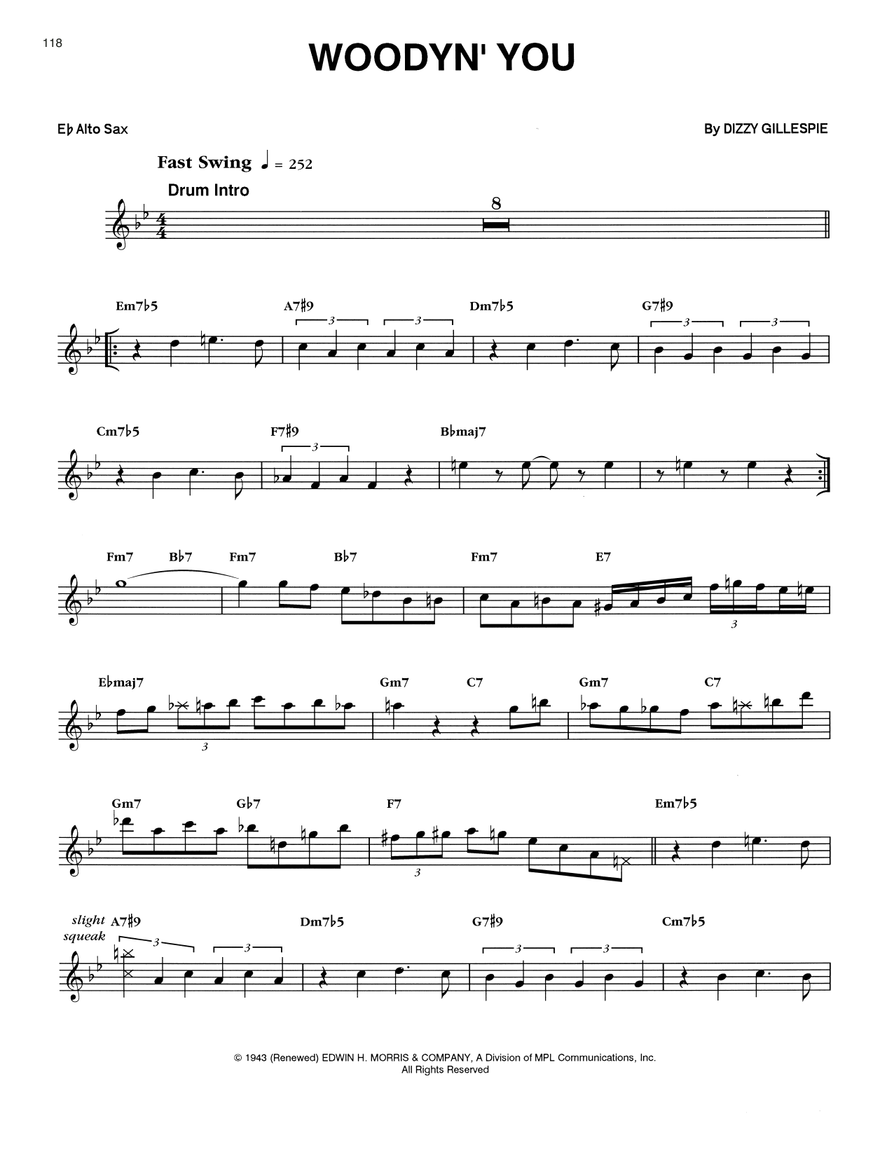 Eric Dolphy Woody 'n You Sheet Music Notes & Chords for Alto Sax Transcription - Download or Print PDF Eric Dolphy Woody 'n You Sheet Music Notes & Chords for Alto Sax Transcription - Download or Print PDF