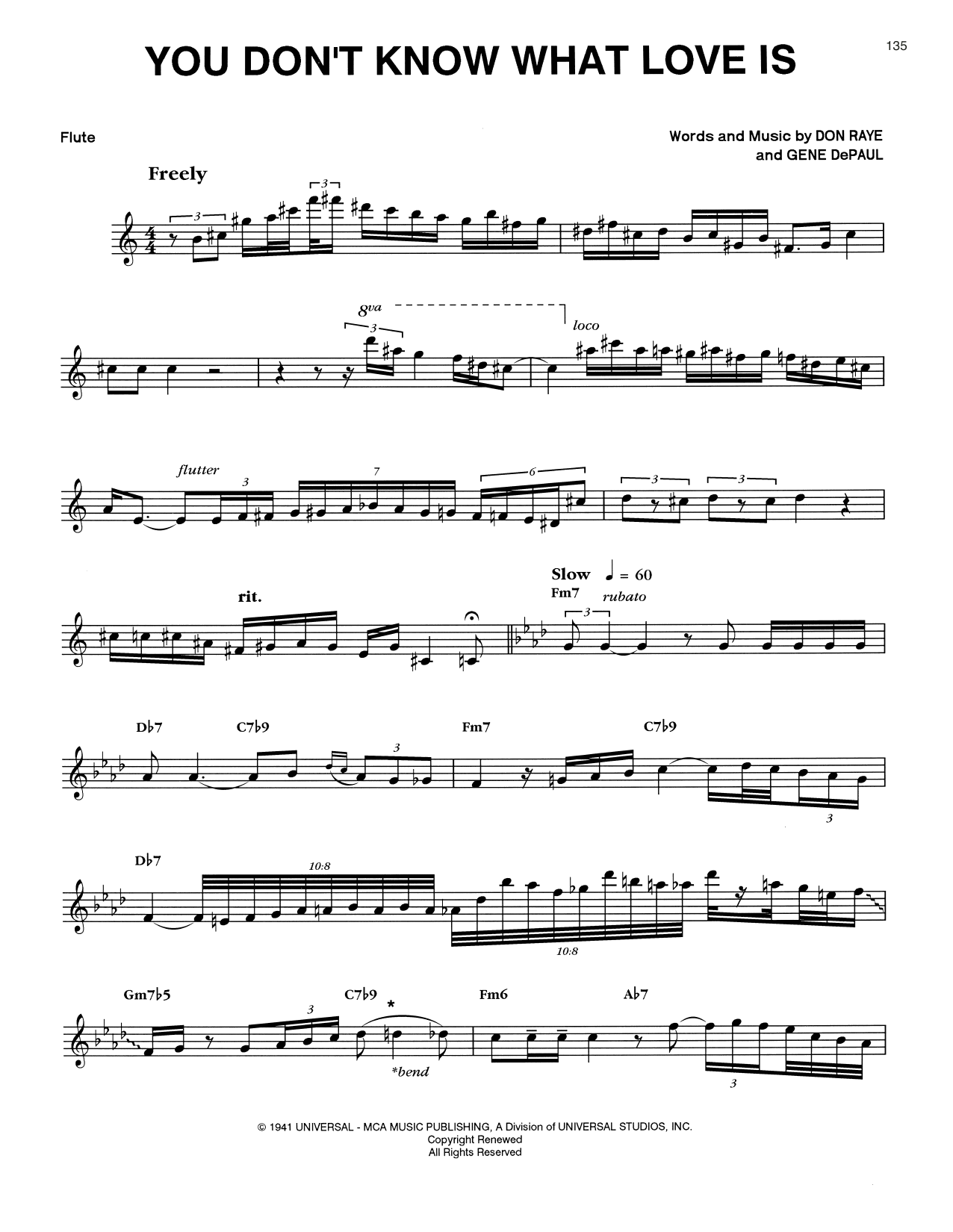 Eric Dolphy You Don't Know What Love Is Sheet Music Notes & Chords for Flute Transcription - Download or Print PDF Eric Dolphy You Don't Know What Love Is Sheet Music Notes & Chords for Flute Transcription - Download or Print PDF