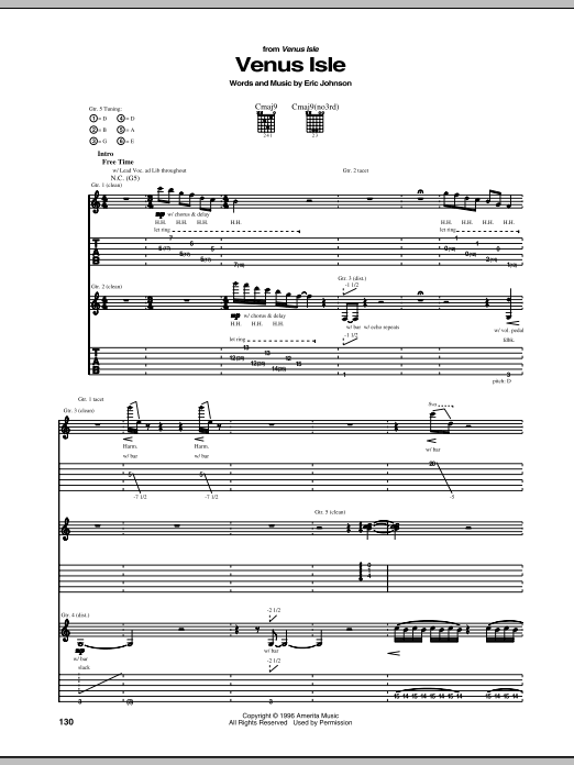 Eric Johnson Venus Isle Sheet Music Notes & Chords for Guitar Tab - Download or Print PDF