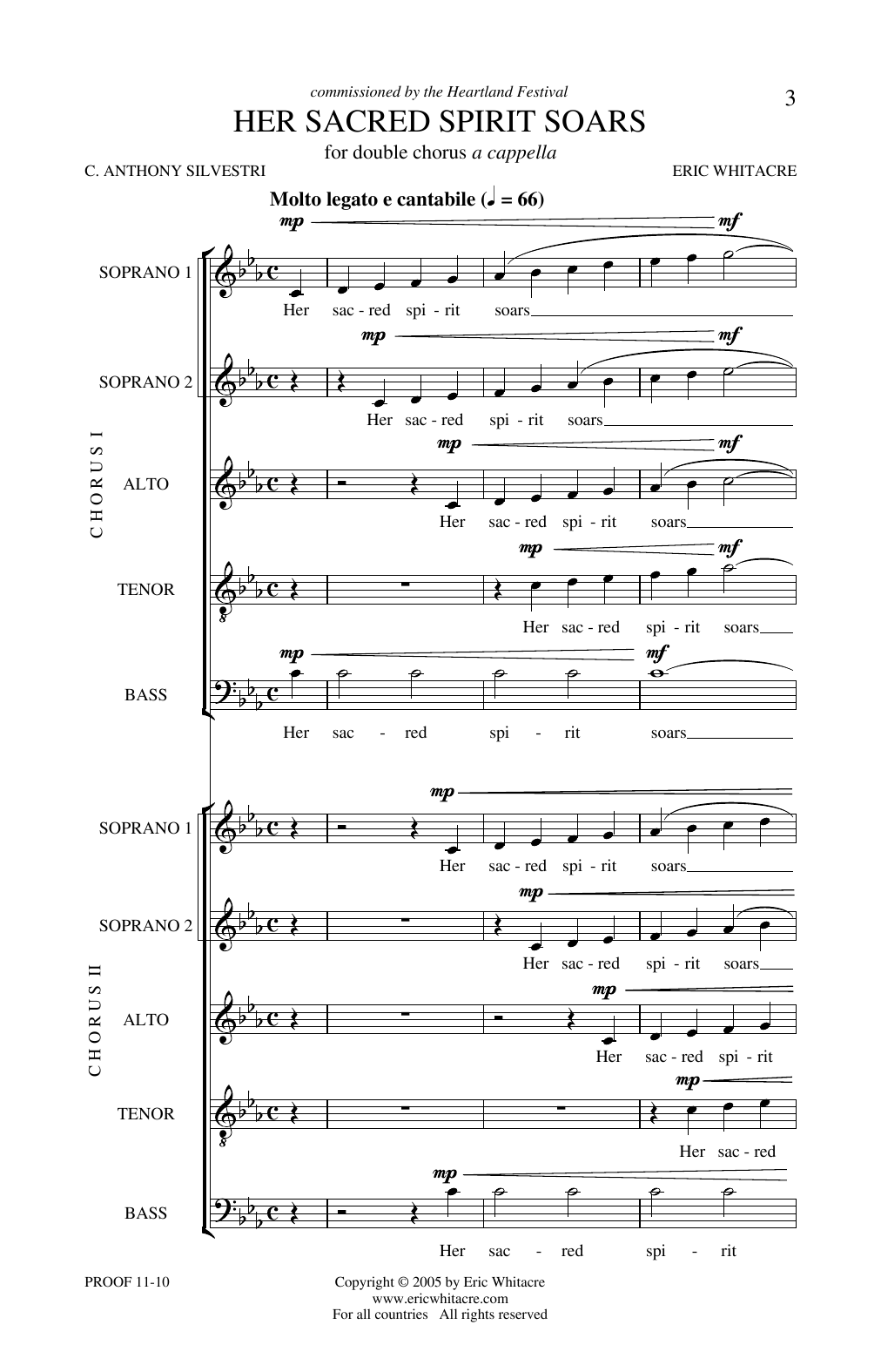 Eric Whitacre Her Sacred Spirit Soars Sheet Music Notes & Chords for SSSSAATTBB - Download or Print PDF