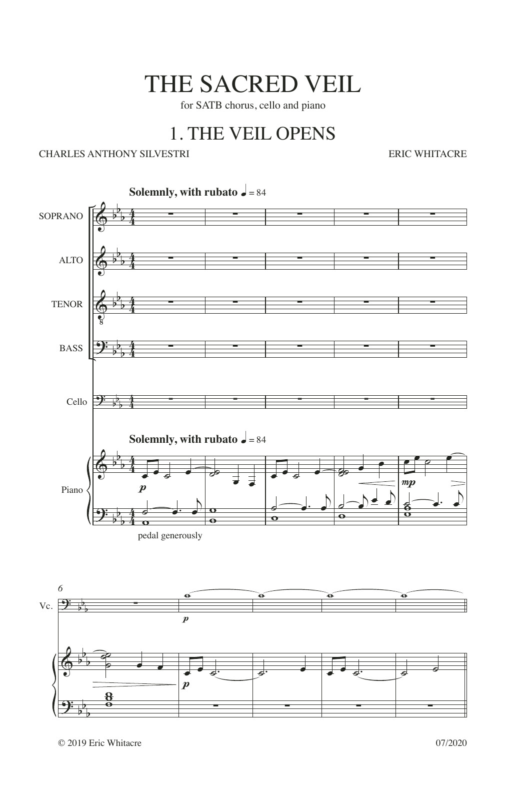 Eric Whitacre The Sacred Veil (Collection) Sheet Music Notes & Chords for SATB Choir - Download or Print PDF