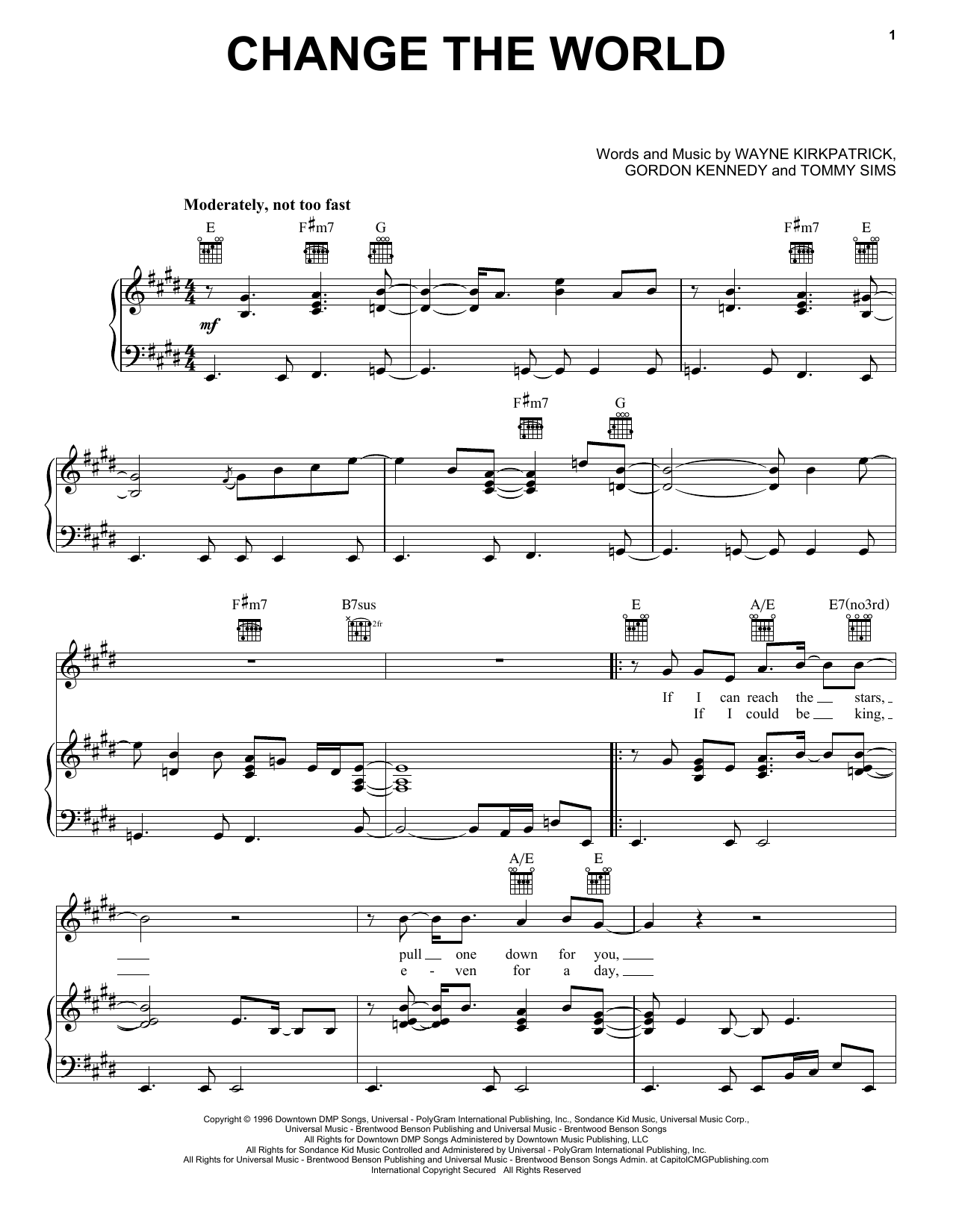 Eric Clapton With Wynonna Change The World Sheet Music Download Pdf Score 68577