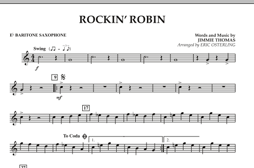 Rockin' Robin - Eb Baritone Saxophone sheet music