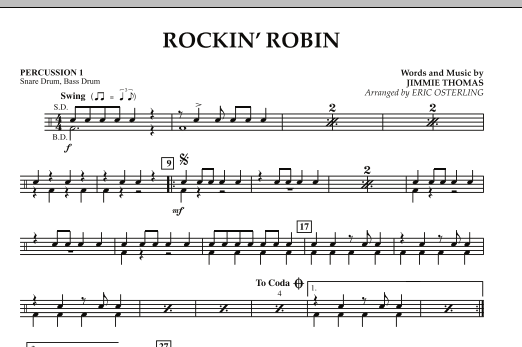 Rockin' Robin - Percussion 1 sheet music
