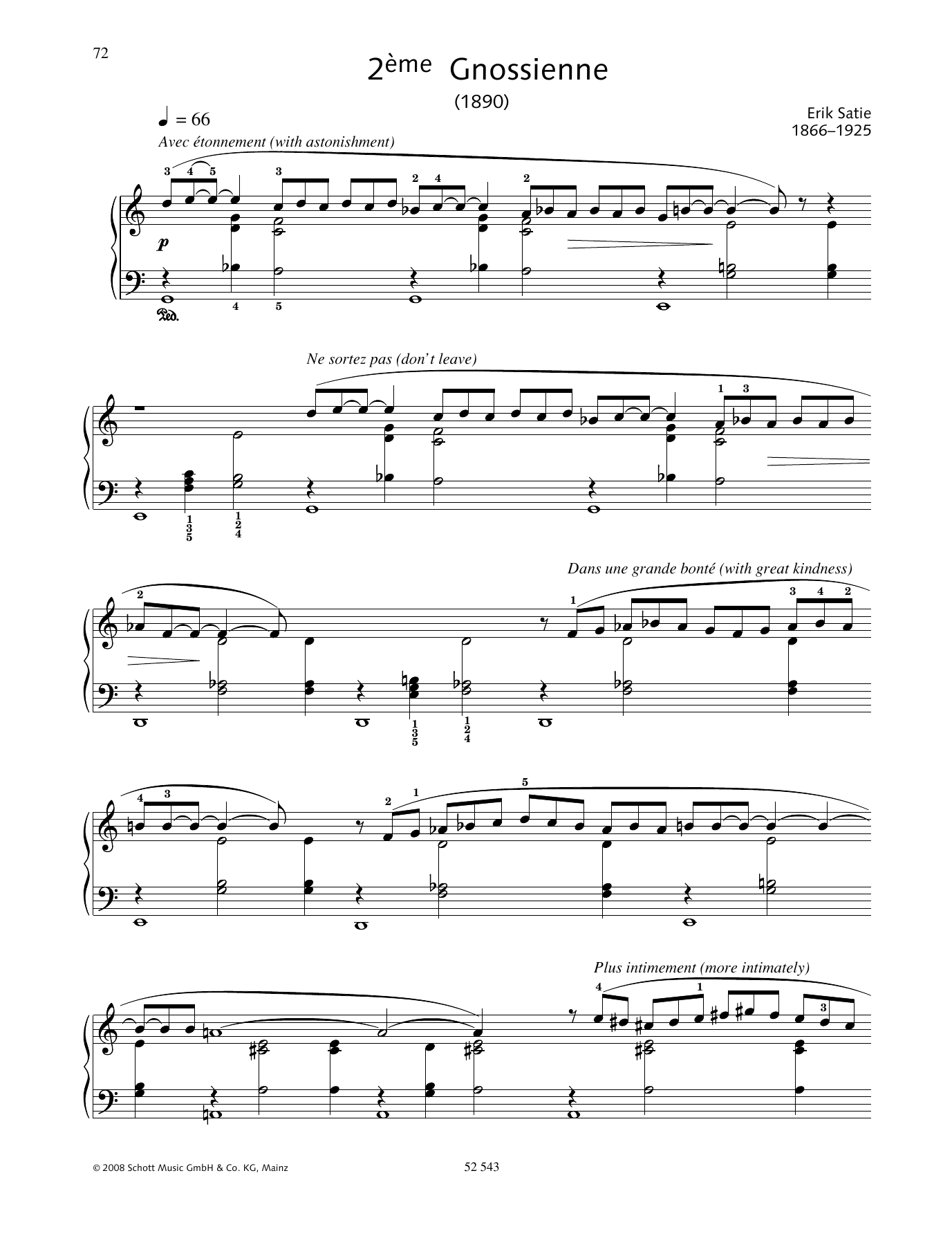 2ème Gnossienne sheet music