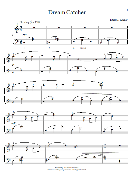 Ernest J. Kramer Dream Catcher Sheet Music Notes & Chords for Educational Piano - Download or Print PDF