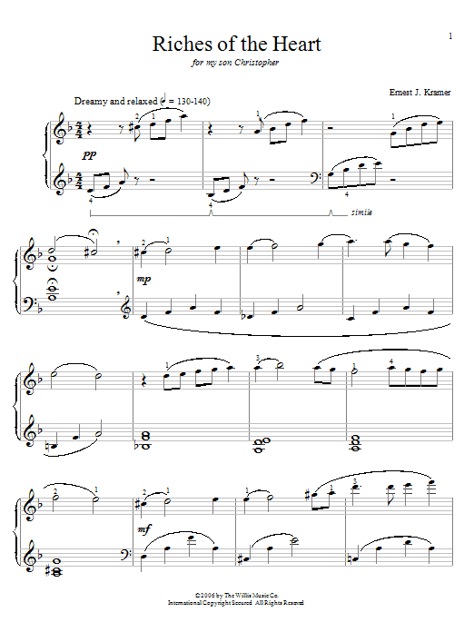 Riches Of The Heart sheet music