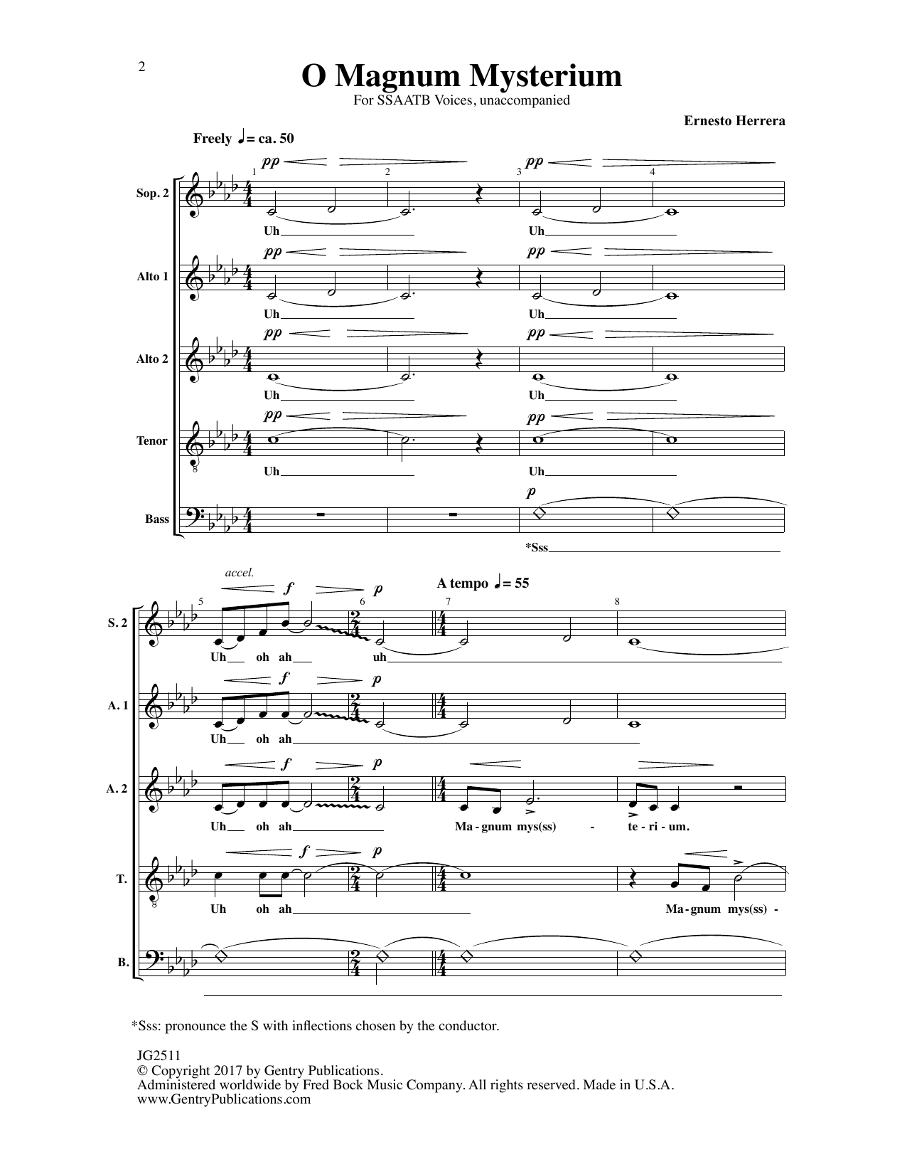 Ernesto Herrera O Magnum Mysterium Sheet Music Notes & Chords for Choral - Download or Print PDF