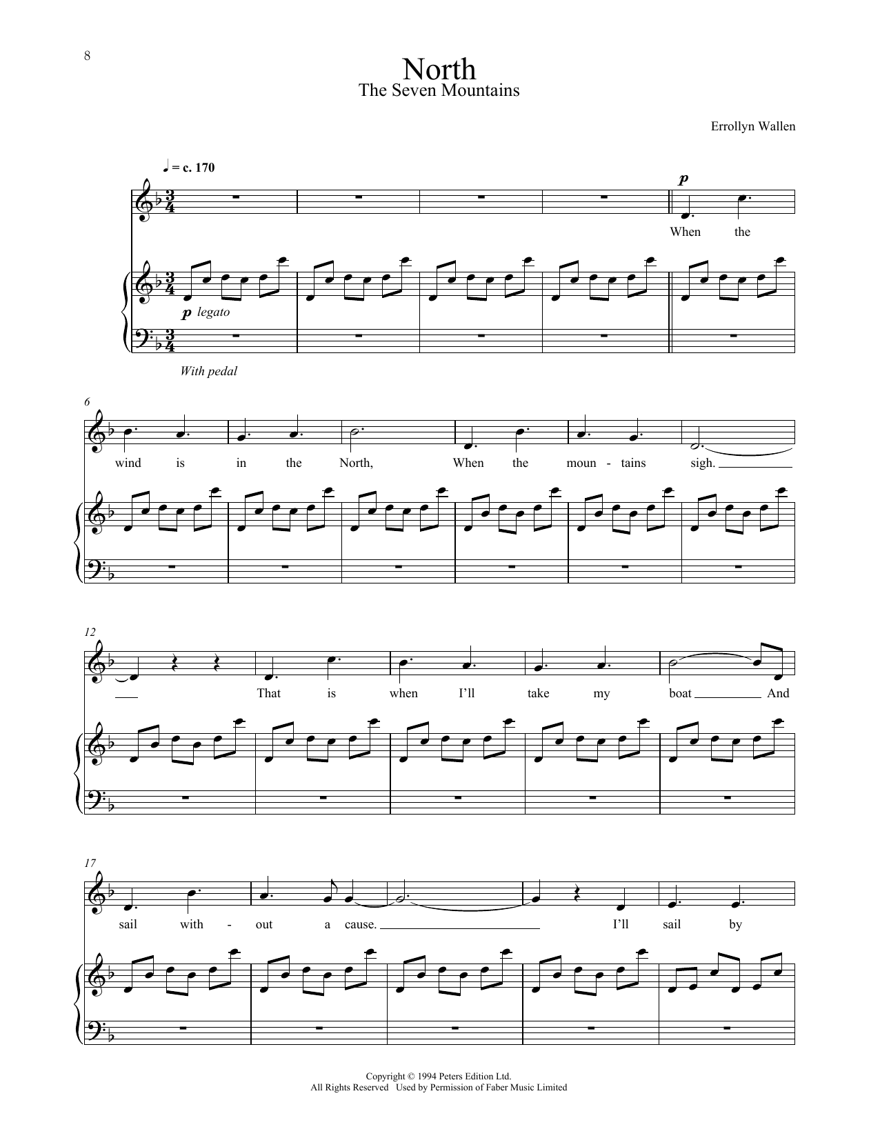 Errollyn Wallen North Sheet Music Notes & Chords for Piano & Vocal - Download or Print PDF