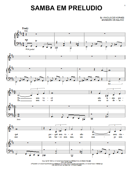 Esperanza Spalding Samba Em Preludio Sheet Music Notes & Chords for Piano & Vocal - Download or Print PDF
