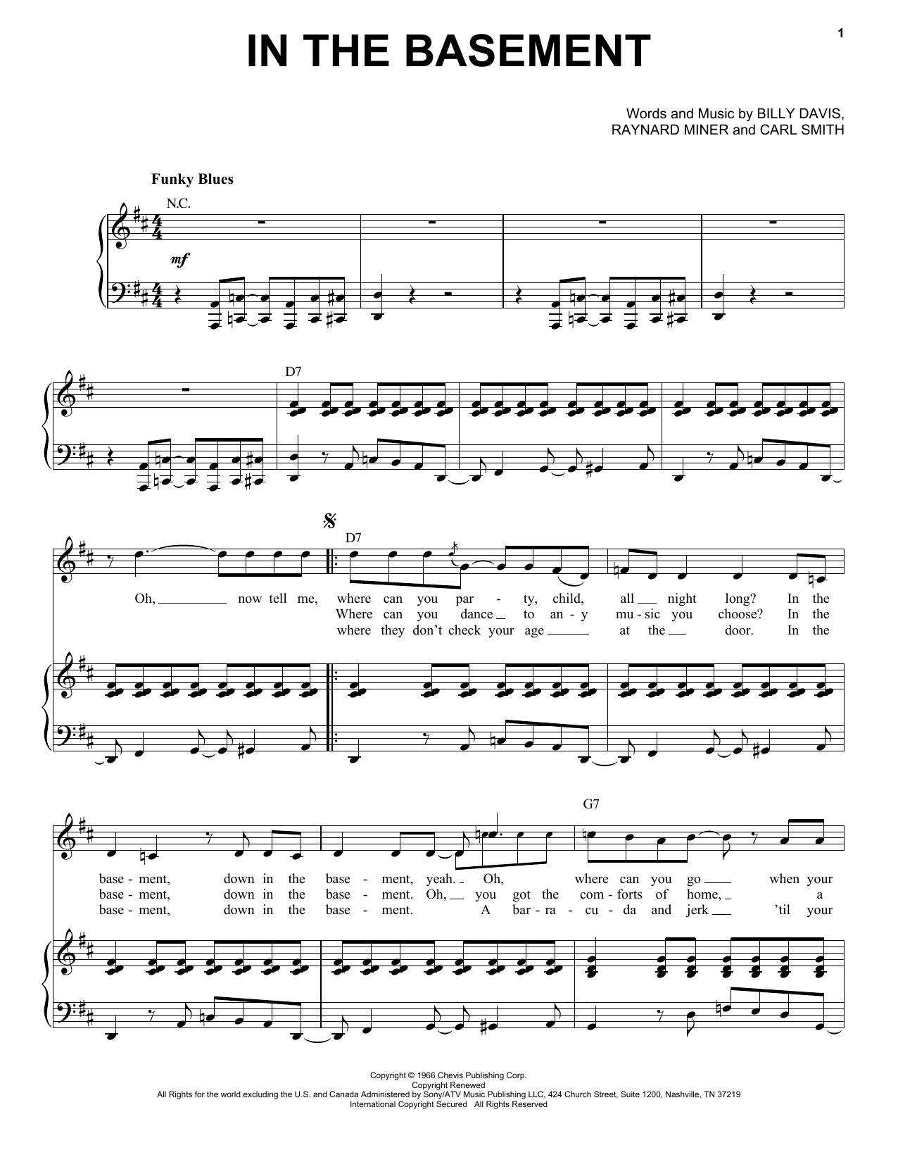 Etta James In The Basement Sheet Music Notes & Chords for Piano & Vocal - Download or Print PDF