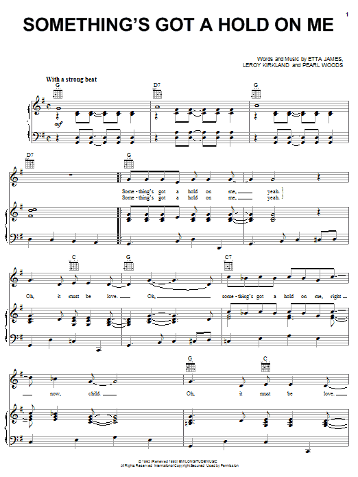 Etta James Something's Got A Hold On Me Sheet Music Notes & Chords for Piano, Vocal & Guitar (Right-Hand Melody) - Download or Print PDF