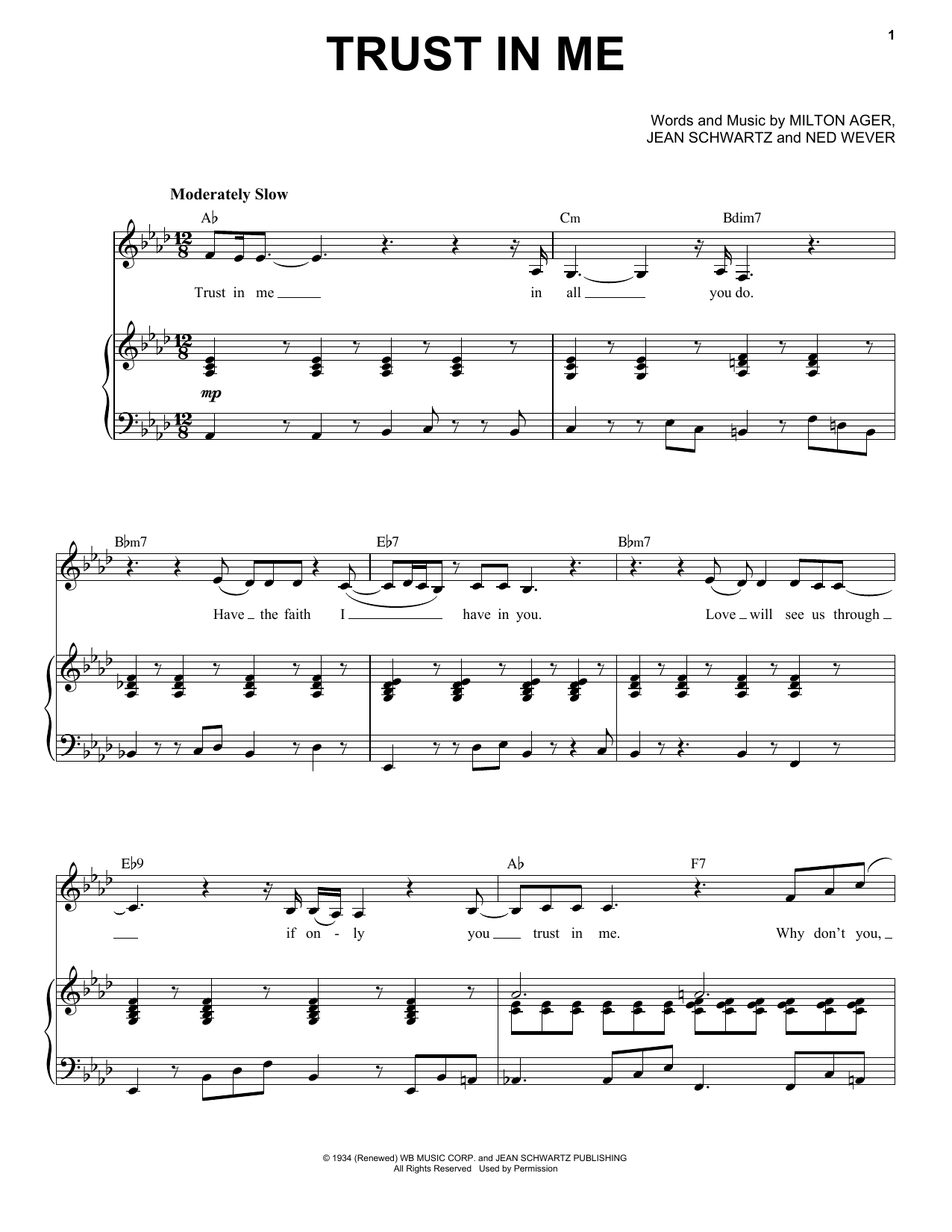 Etta James Trust In Me Sheet Music Notes & Chords for Real Book – Melody & Chords - Download or Print PDF