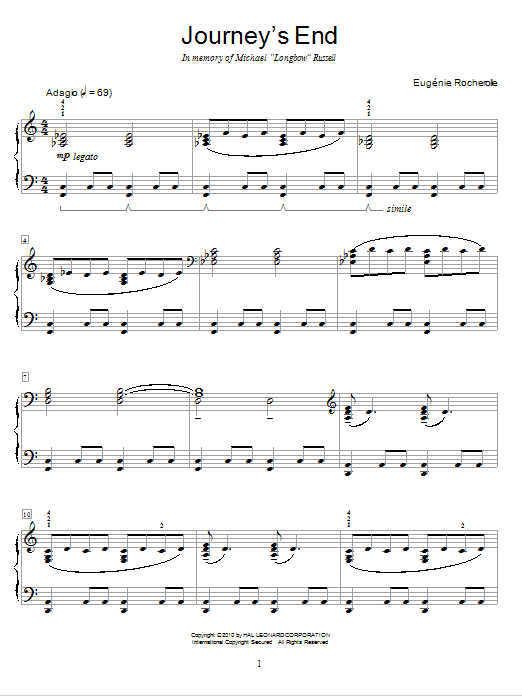 Journey's End sheet music