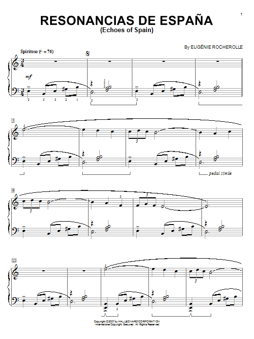 Resonancias De Espana (Echoes Of Spain) sheet music