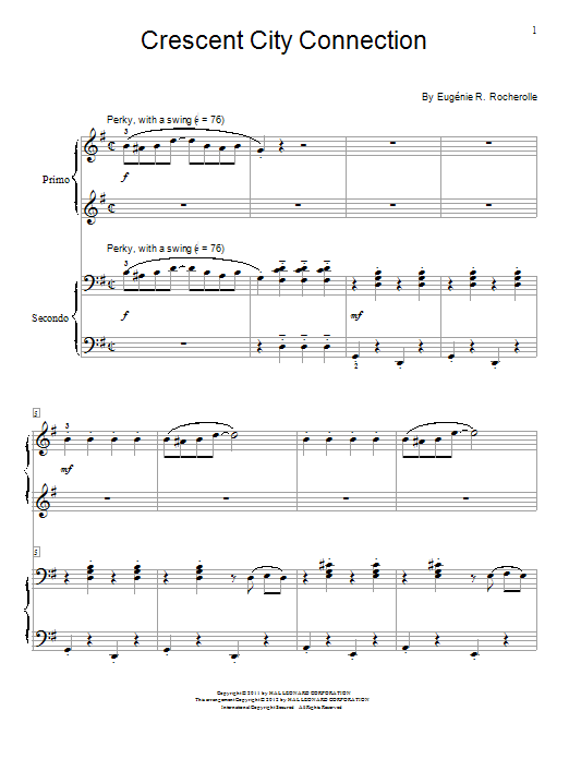 Wendy Stevens Crescent City Connection Sheet Music Notes & Chords for Piano Duet - Download or Print PDF